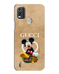 Чехол для Nokia C21 Plus с картинкой «Микки Маус Gucci — крафт»