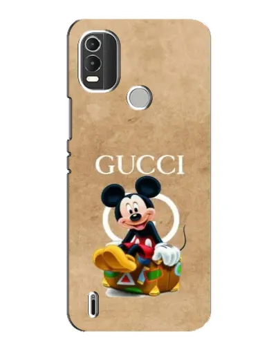 Чехол для Nokia C21 Plus с картинкой «Микки Маус Gucci — крафт»