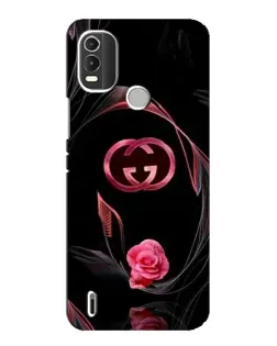 Чехол для Nokia C21 Plus с картинкой «Gucci — неоновая роза»