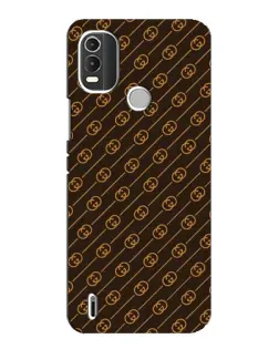 Чехол для Nokia C21 Plus с картинкой «Gucci — золотые диагонали»