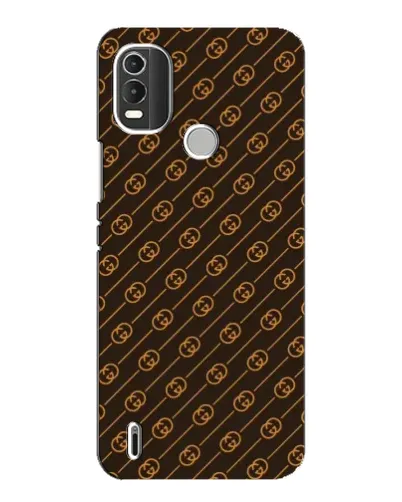 Чехол для Nokia C21 Plus с картинкой «Gucci — золотые диагонали»