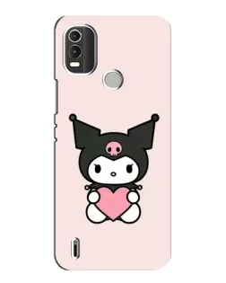 Чехол для Nokia C21 Plus с картинкой «Kuromi и сердце» Чехол для Nokia C21 Plus с картинкой «Kuromi и сердце»