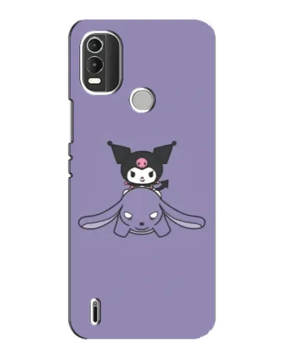 Чехол для Nokia C21 Plus с картинкой «Kuromi на лиловом фоне» Чехол для Nokia C21 Plus с картинкой «Kuromi на лиловом фоне»