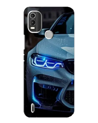 Чехол для Nokia C21 Plus с картинкой «Взгляд BMW с синими фарами»