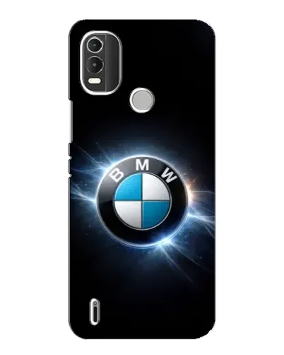 Чехол для Nokia C21 Plus с картинкой «BMW — неоновое сияние»