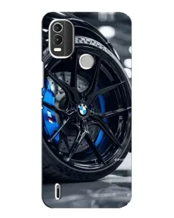 Чехол для Nokia C21 Plus с картинкой «Колесо BMW вблизи»