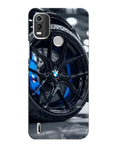 Чехол для Nokia C21 Plus с картинкой «Колесо BMW вблизи»