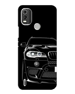 Чехол для Nokia C21 Plus с картинкой «Темный силуэт BMW»