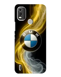 Чехол для Nokia C21 Plus с картинкой «Золотистый дым BMW»