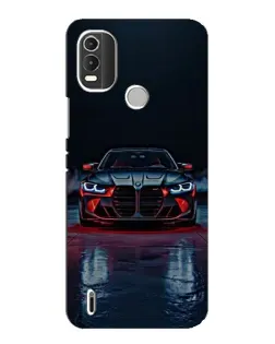 Чехол для Nokia C21 Plus с картинкой «BMW на мокрой дороге»