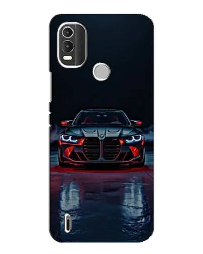 Чехол для Nokia C21 Plus с картинкой «BMW на мокрой дороге»