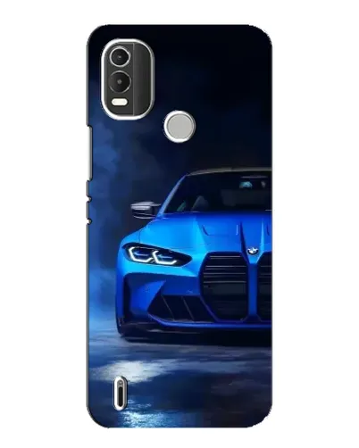 Чехол для Nokia C21 Plus с картинкой «Голубая BMW M4»
