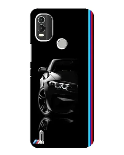 Чехол для Nokia C21 Plus с картинкой «Силуэт BMW в темноте»