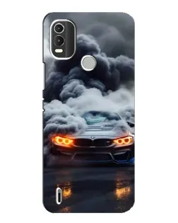 Чехол для Nokia C21 Plus с картинкой «BMW в дыму»