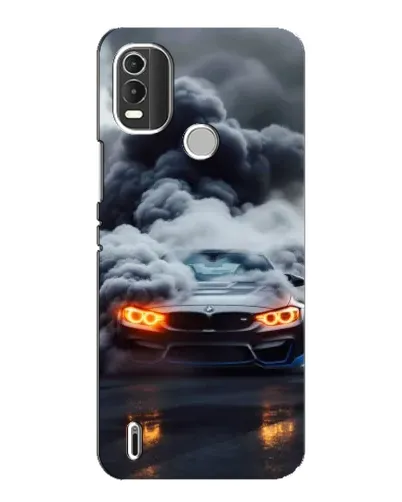 Чехол для Nokia C21 Plus с картинкой «BMW в дыму»
