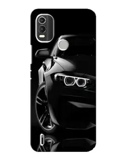 Чохол для Nokia C21 Plus з картинкою «Чорна BMW — профіль»