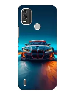 Чохол для Nokia C21 Plus з картинкою «BMW — вогні неону»