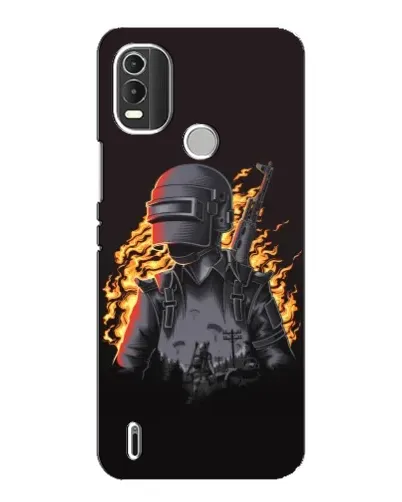 Чохол для Nokia C21 Plus з картинкою «PUBG — вогняний силует»