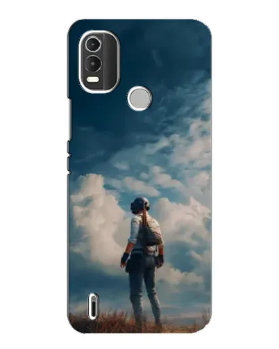Чохол для Nokia C21 Plus з картинкою «Герой PUBG на скелі»
