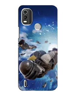 Чохол для Nokia C21 Plus з картинкою «Десант PUBG — стрибок»