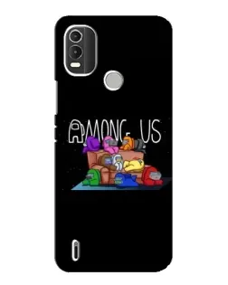 Чехол для Nokia C21 Plus с картинкой «Логотип Among Us»