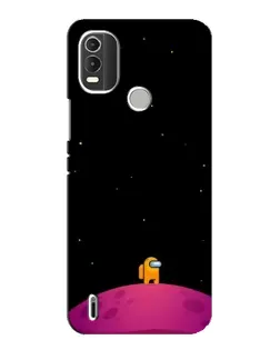 Чехол для Nokia C21 Plus с картинкой «Одинокий герой на планете»
