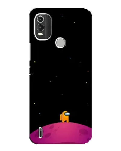 Чехол для Nokia C21 Plus с картинкой «Одинокий герой на планете»