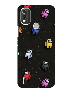 Чехол для Nokia C21 Plus с картинкой «Космический паттерн Among Us»