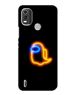 Чехол для Nokia C21 Plus с картинкой «Among Us неоновое сияние»