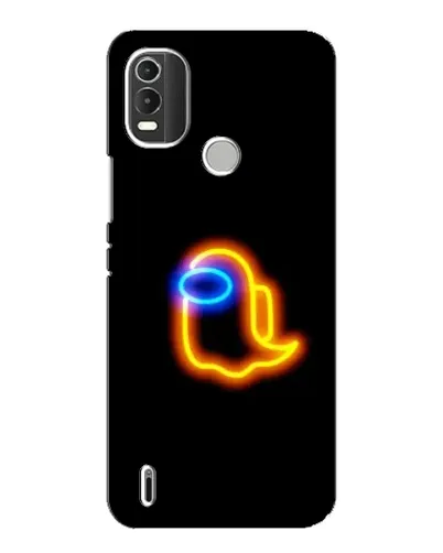 Чехол для Nokia C21 Plus с картинкой «Among Us неоновое сияние»