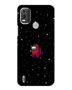 Чехол для Nokia C21 Plus с картинкой «Красный Among Us»