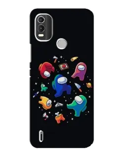Чехол для Nokia C21 Plus с картинкой «Among Us космос»