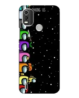 Чехол для Nokia C21 Plus с картинкой «Команда Among Us»