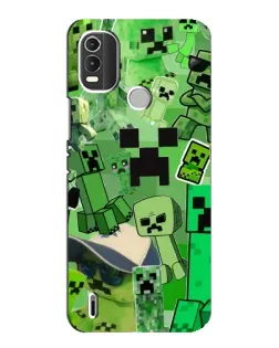Чохол для Nokia C21 Plus з картинкою «Кріпери Minecraft»