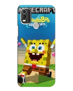 Чохол для Nokia C21 Plus з картинкою «Губка Боб Minecraft»