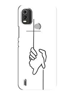 Чохол для Nokia C21 Plus з картинкою «Рука тримає»