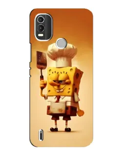 Чехол для Nokia C21 Plus с картинкой «Губка Боб повар»