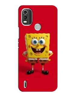 Чехол для Nokia C21 Plus с картинкой «Спанч Боб на красном»