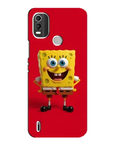 Чехол для Nokia C21 Plus с картинкой «Спанч Боб на красном»