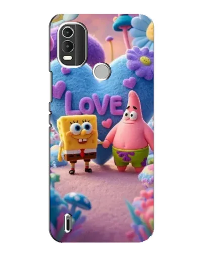 Чехол для Nokia C21 Plus с картинкой «Губка Боб Патрик»
