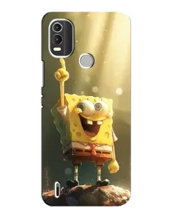Чехол для Nokia C21 Plus с картинкой «Сияющий Спанч Боб»