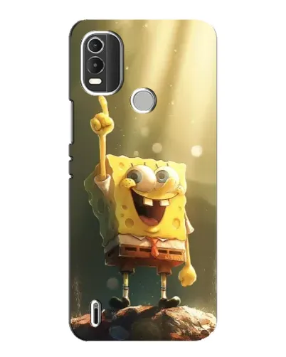 Чехол для Nokia C21 Plus с картинкой «Сияющий Спанч Боб»