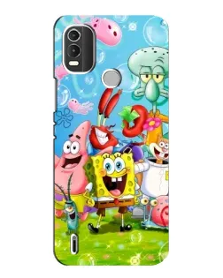 Чехол для Nokia C21 Plus с картинкой «Губка Боб и друзья» Чехол для Nokia C21 Plus с картинкой «Губка Боб и друзья»
