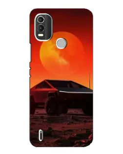 Чехол для Nokia C21 Plus с картинкой «Cybertruck на Марсе»