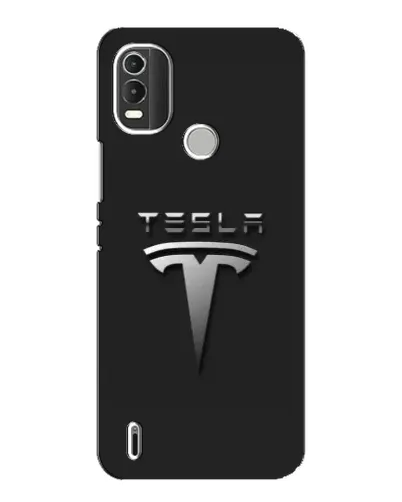 Чехол для Nokia C21 Plus с картинкой «Стальной логотип Tesla»