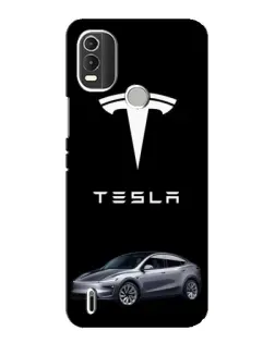 Чехол для Nokia C21 Plus с картинкой «Tesla Model Y»