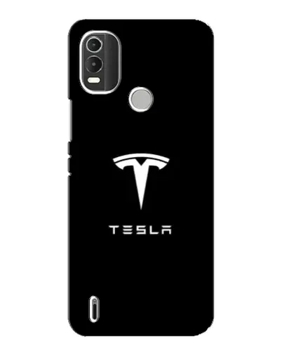Чехол для Nokia C21 Plus с картинкой «Tesla White Logo»