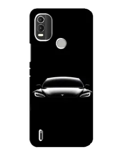Чехол для Nokia C21 Plus с картинкой «Фары Tesla Night»