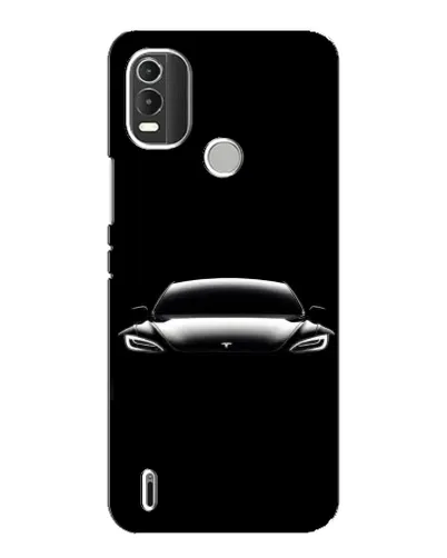 Чехол для Nokia C21 Plus с картинкой «Фары Tesla Night»