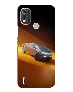 Чехол для Nokia C21 Plus с картинкой «Cybertruck в пустыне»